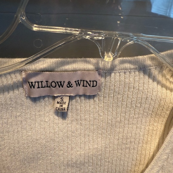 Floral embroidered cardigan, white, size Small, EUC - Picture 2 of 3